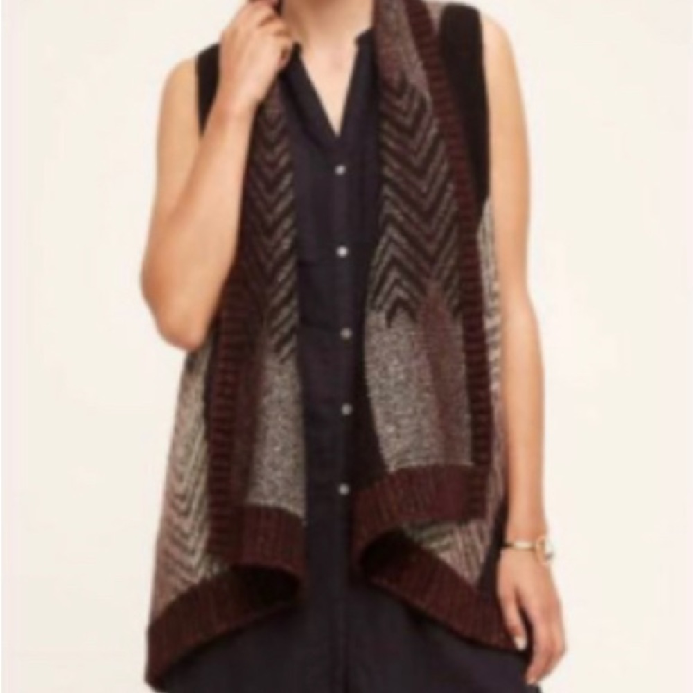 Anthropologie Sleeping on Snow sweater vest size M/L